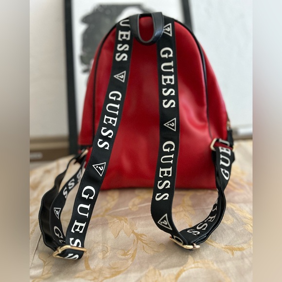Guess Marisoll Red Gym Logo Small Backpack Bag - Picture 6 of 7